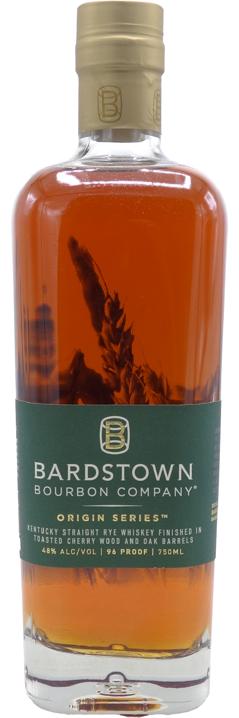 Bardstown Rye Whiskey Origin Series, Toasted Cherry Wood 750ml